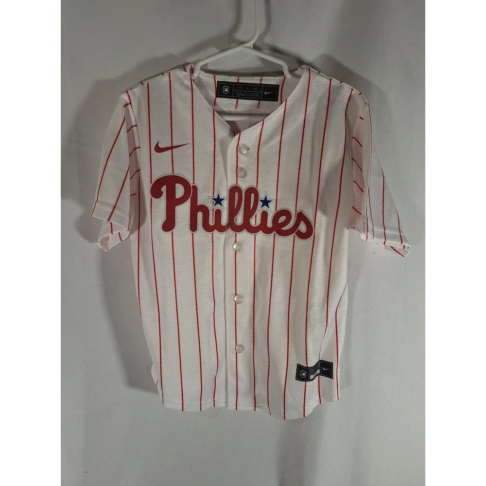 Nike Philadelphia Phillies Pinstripe Baseball Jersey Kids 4T Sommermann MLB